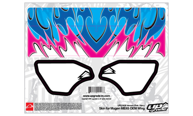 UPG3628 MUGEN MBX-6/6T用ウイングスキン VENOM （ブルー/ピンク）