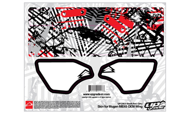 UPG3633 MUGEN MBX-6/6T用ウイングスキン BIZERK （レッド/グレー）