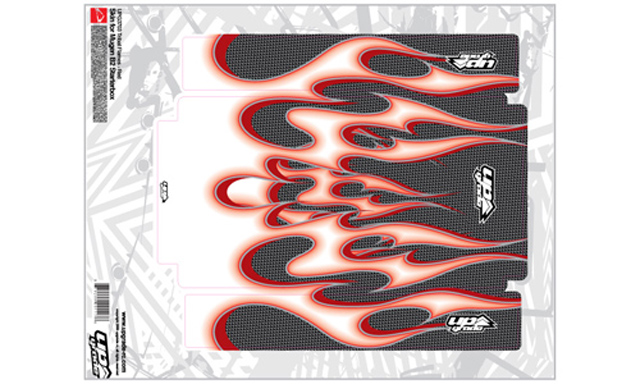 UPG3703 MUGEN スターターボックスBII用スキン TRIBAL FLAMES （レッド）