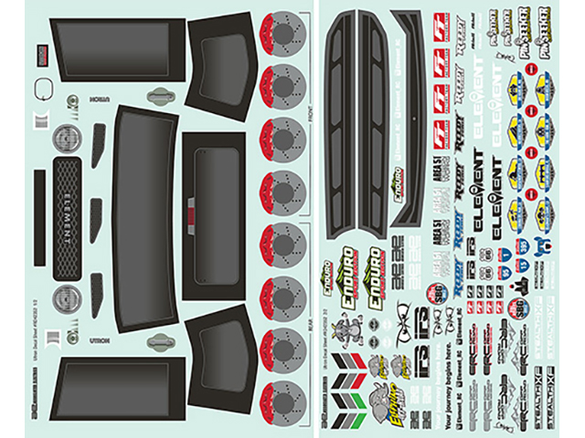 AS42352　Utronボディー・デカールシート【Enduro】