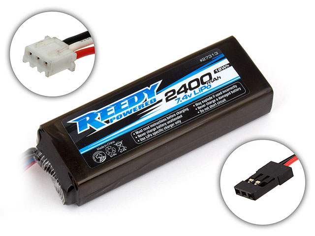 RE27313　Reedy 平型受信機用LIPOバッテリー7.4V/2400mAh