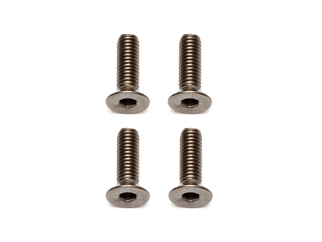 AS91593　FT チタン製フラットヘッドスクリュー【M3x10mm/4本入】