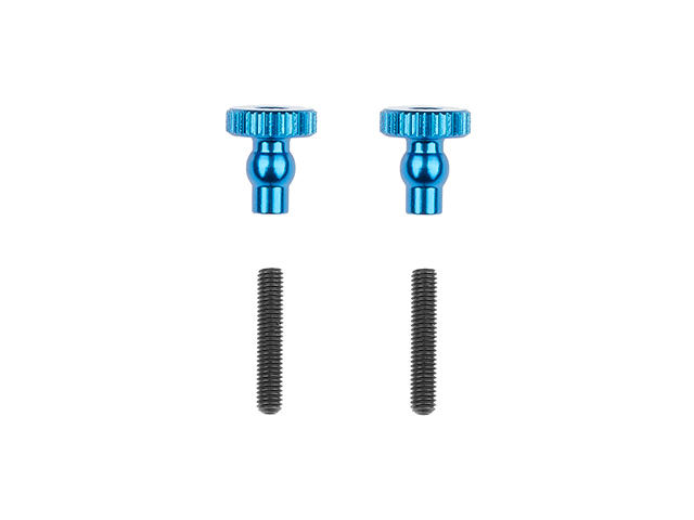AS6552 アルミ製シャーシスティフナー用サムスクリュー【ブルー/RC10 4WD Team Car】
