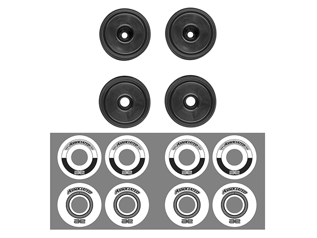 AS8696 ホイールセット・ブラック【RC10F6 Classic】