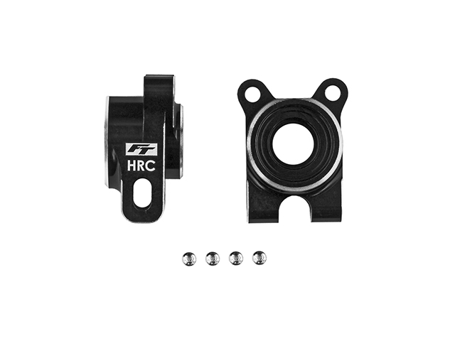 AS92565 FT アルミ製HRCリアハブ【オフセット-4/ブラック/RC10B7】
