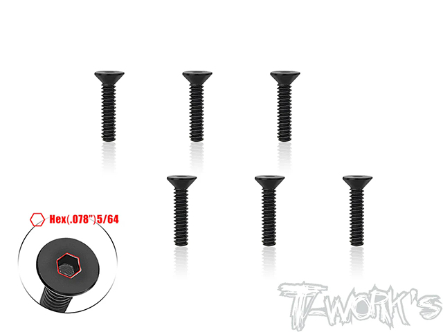 SS-440C-12　フラットヘッドスクリュー【4-40 x 1/2インチ/6本入 】