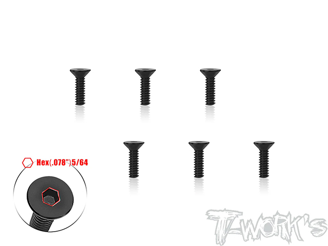 SS-440C-38　フラットヘッドスクリュー【4-40 x 3/8インチ/6本入 】