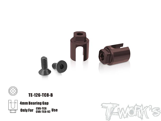 TE-126-TC8-B スプリングスチール製フロントスプールカップBBアダプター【TC8】