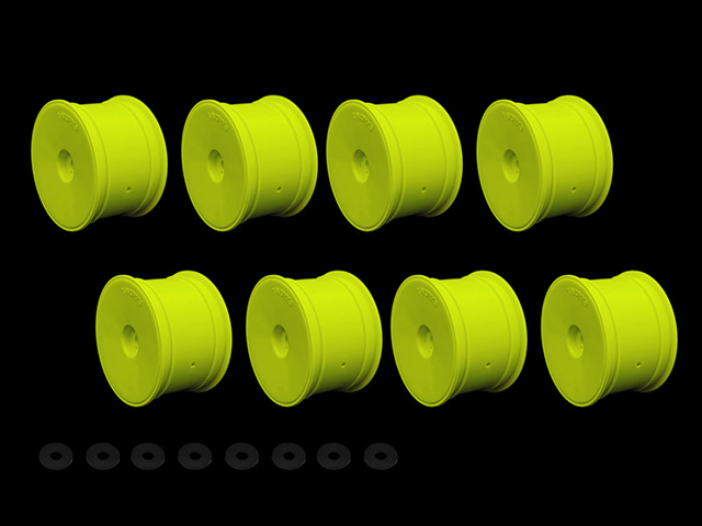 TE-226-BY-8　リヤホイール・イエロー・ 【 Xray XB4'20/TLR22X-4・8ケ入】