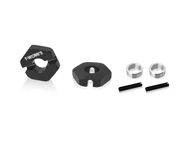 TE-266-G アルミ製フロント12mm HEXアダプター【RC10 4WD】