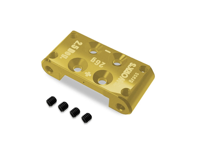 TE-B7-E-B　真鍮製バルクヘッド・26g【+/-2.5度/アソシRC10B7/B7D 】