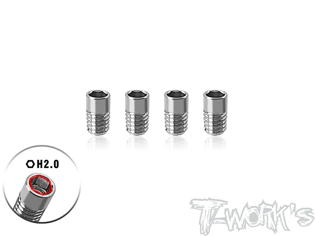 TP-190-3　64チタン製フレックスセットスクリュー【M3x3mm/4本入】