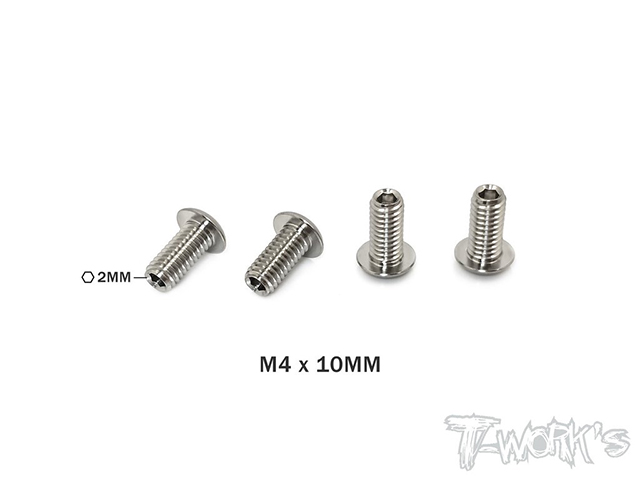 TP-087-B　64チタン製ダウンストップスクリュー【M4x10mm/HB D819/D817用】