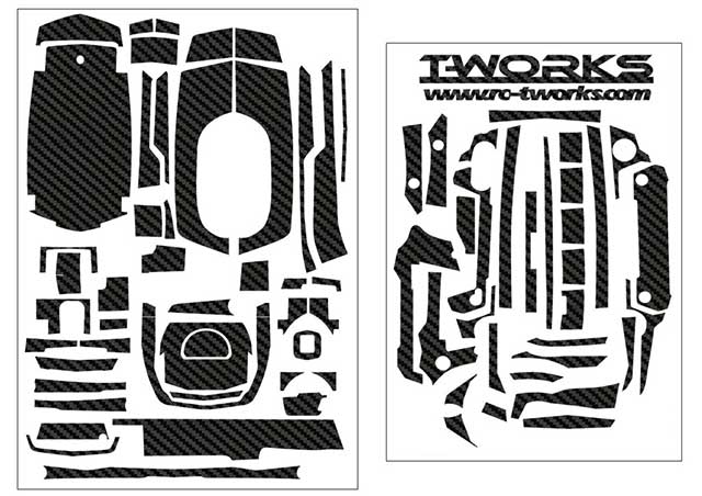 TS-044　3D カーボン柄プロポスキン サンワM17用【ブラック】