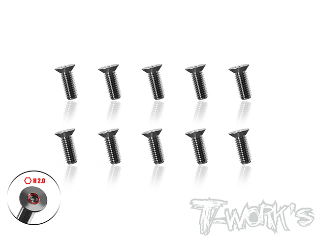 TSS-308STC 64チタン製ウルトラシンフラットヘッドスクリュー【3×8mm/10本入】