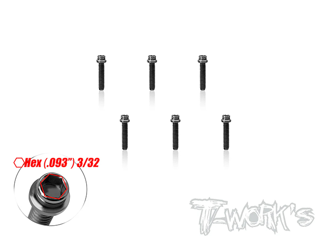 TSS-440H-12　チタン製キャップヘッドスクリュー・3/32in HEXソケット【4-40 x 1/2インチ/6本入 】