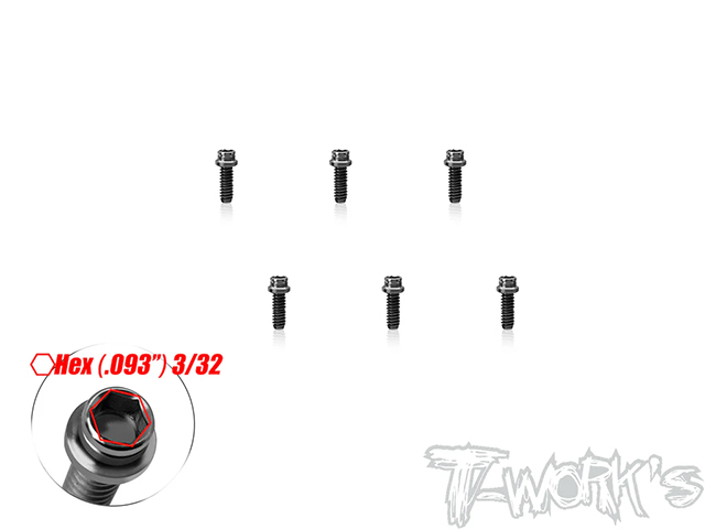 TSS-440H-516　チタン製キャップヘッドスクリュー・3/32in HEXソケット【4-40 x 5/16インチ/6本入 】